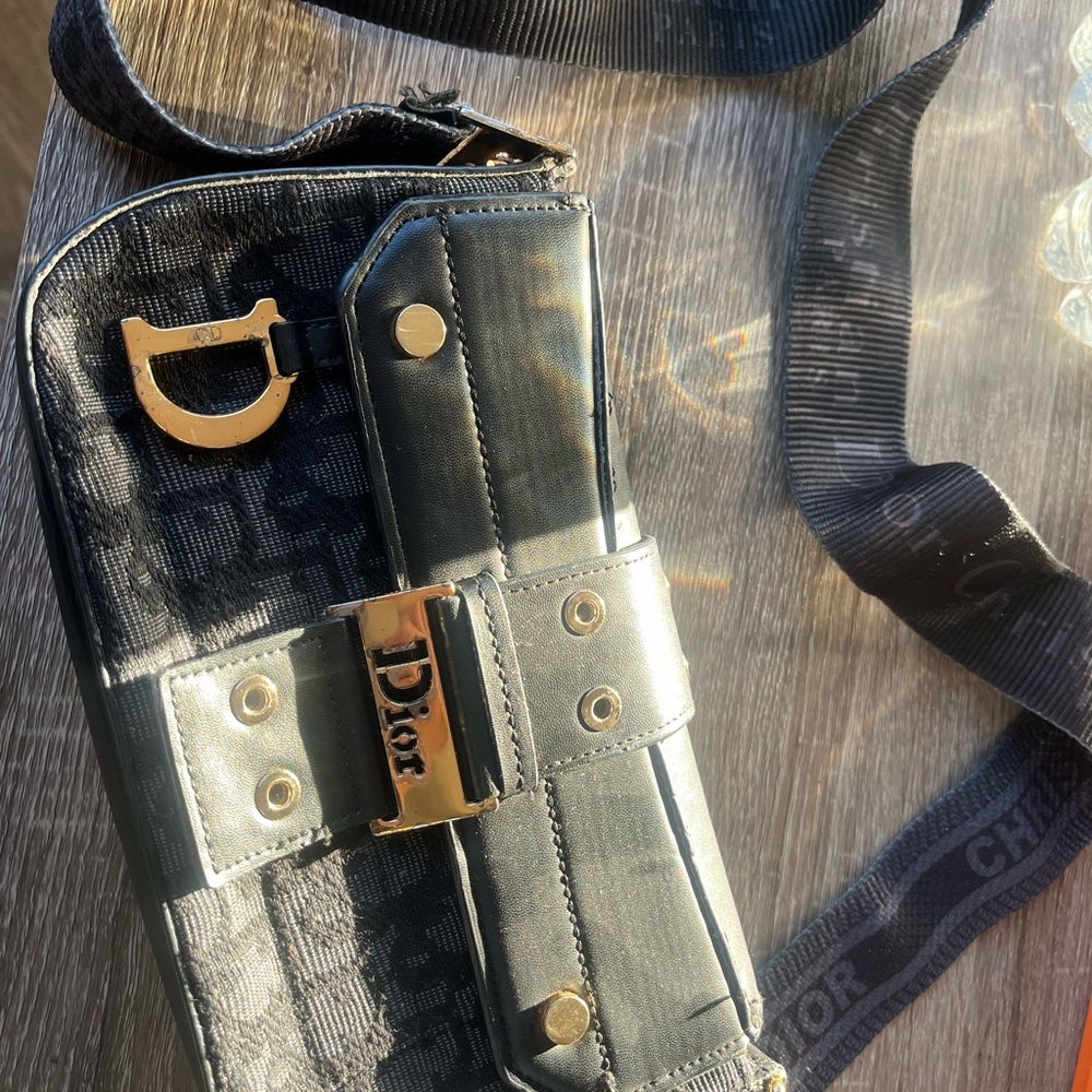 Dior Elegant Blue and Gold Purse